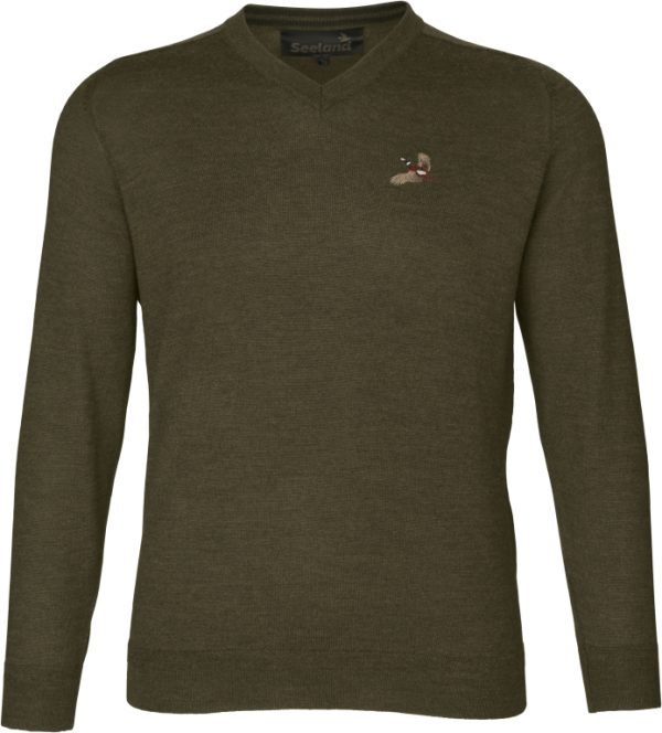 Seeland "Noble"  Pullover Pine Green V-Neck