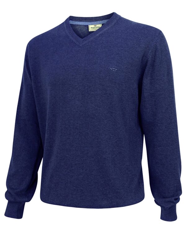 Hoggs of Fife Stirling Cotton Pullover Navy  REDUCED
