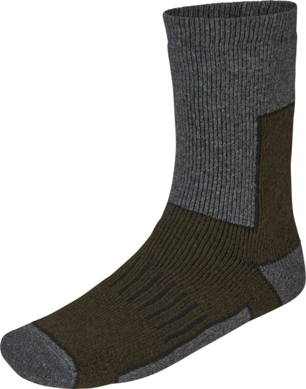 Seeland Field Thermo Sock 2pk Pine Green Melange/Grey Melange