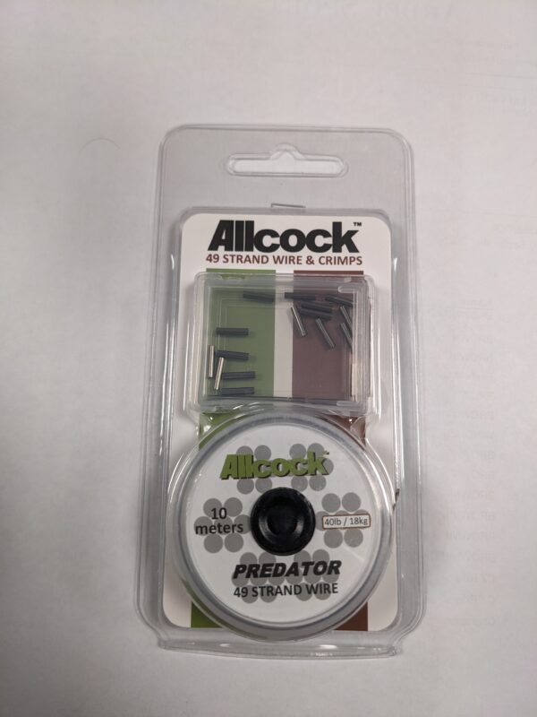 Allcock 49 Strand Wire 40Ib 18kg with Crimps