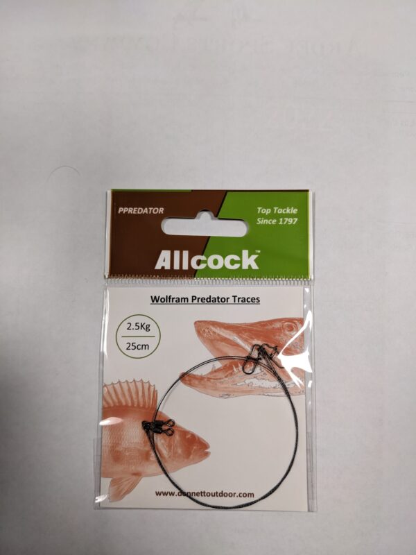 Allcock Wolfram Trace 2.5/5/10kg 25cm Bag of 2