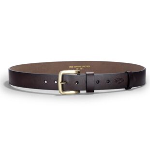 Hoggs of Fife Luxury Leather Belt Chocolate Brown