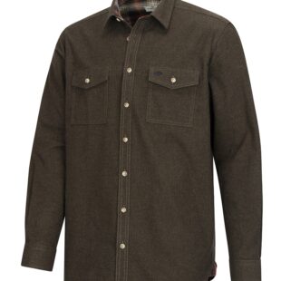Hoggs of Fife Moy Moleskin Shirt Loden Marl